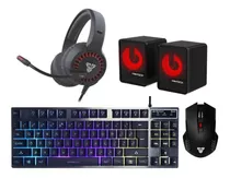 Combo Gamer Fantech Original Teclado Auriculares Mouse Etc B