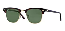 Anteojos De Sol Ray Ban Clubmaster Negro Rb3016 W0366 T.49