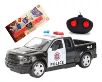 Carrinho Controle Remoto 4x4 Policia Com Sirene Caminhonete