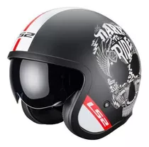 Casco Para Moto Abierto Ls2 Spitfire Of599 Inky Talle S 