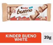 Kinder Bueno White X2 Oblea Chocolate Blanco Crema Avellanas