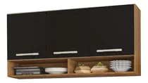 Mueble Aereo Cocina 3 Puertas Y Estante Alacena Colgar LG Color Capuchino/negro