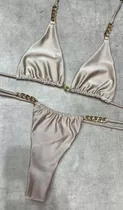 Malla Bikini Con Cadenas Ajustable En Breteles Verano 2024