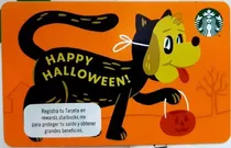 Tarjeta Starbucks Halloween México 2021 Gato Negro / Nueva 