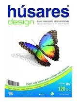 Resma Husares 7878 Design Desing A4 120grs X300 Hojas Color Blanco