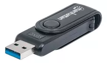 Lector De Memoria Manhattan Usb 3.0 5000 Mbit/s Negro /vc