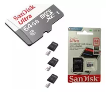 Kit 3 Cartão De Memoria Micro Sd 64gb Sandisk Para Camêra Ip