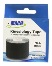 1 Cinta Kinesiologica Vendaje Neuromuscular Kinesiotape Mach Color Negro