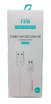 Cabo De Dados Micro Usb/v8 Fam