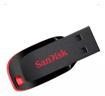 Pendrive Sandisk Cruzer Blade 16gb 2.0 Preto E Vermelho
