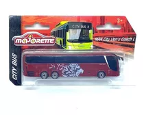 Miniatura Ônibus Man City Lion's L 1:100 Majorette Vermelho