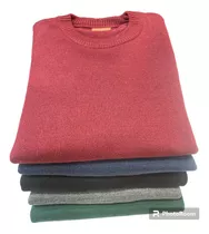 Pack X2 Pullover Sweter Hombre Liso Cuello Redondo 5 Colores