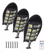 Pack X3 Foco Led Exterior Sensor Movimiento Focos Solar 600w