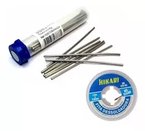 Kit Vareta Salva Chip 50g + Malha Dessoldadora 2,5mm Hikari