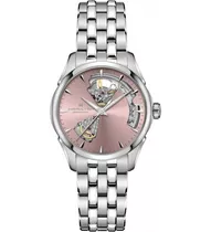 Hamilton Jazzmaster Open Heart Auto Pink Dial Ss Bracelet 