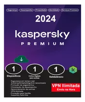 Kaspersky Antivírus Premium 1 Dispositivo 1 Ano