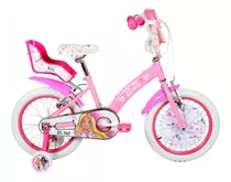 Bicicleta Infantil Infantil Bianchi Barbie R16 16 Frenos V-brakes Color Rosa Con Ruedas De Entrenamiento