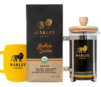 Prensa Francesa + Café Molido Marley Coffee +taza Marley Mug