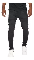 Jean Bross Skinny Liso Localizado Negro