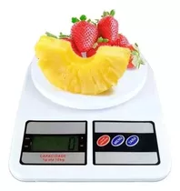 Balança Digital De Precisão Cozinha 10kg Nutrição E Dieta Capacidade Máxima 10 G Cor Branco