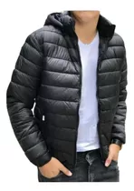 Campera Hombre Abrigo Canelon Capucha Desmontable 