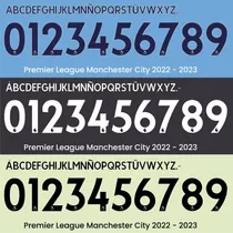 Tipografía Manchester City 2022/2023 Y Editable Numeros 