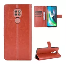 Funda De Piel Con Tapa Para Motorola G9 Play Business