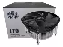Cooler Master I70 Mini Itx Fan Gigante 120mm P/ Processador Cpu Intel Lga 1200 1151 1150 1155 Tdp 95w Sem Led