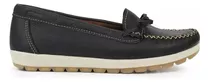 Mocasin Zapato De Mujer Cuero Goma  Nauticos Dama