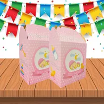 25 Cajas Dulceros Personajes Fiesta Carton Aguinaldos Bolo