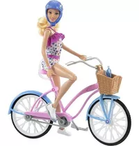 Boneca Barbie Ciclista Com Bicicleta - Mattel Hby28