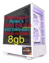 Pc Gamer Computador Completo Ryzen 5 16gb Nvme  Rx Placa 8gb