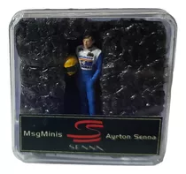 Hot Wheels Boneco Ayrton Senna Williams Despedida 1/64 Hw