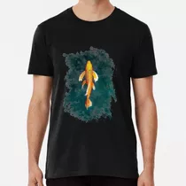 Remera Estilo Acuarela De Peces Koi Naranja Algodon Premium