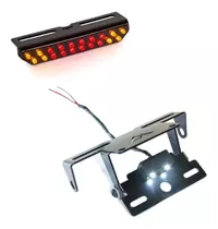 Porta Patente Rebatible Con Faro Stop Led Univ Ruta 3 Motos