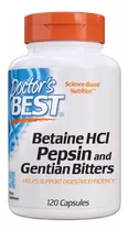 Betaína Hcl Pepsina Y Genciana Amarga 120 Capsulas Betaine