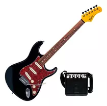 Pack Guitarra Electrica Y Mini Amplificador Tagima Tg530 Bkd