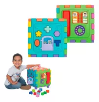 Cubo Didático Formas Encaixar Brinquedo Educativo Bebe