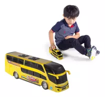 Ônibus Miniatura Dois Andares Mini Buzão - Bs Toys