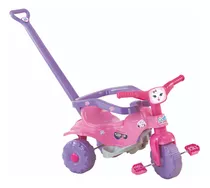 Triciclo Velotrol Tonquinha Motoca Pets Rosa Haste Proteção