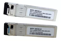 Par Módulos Gbic Sfp 20km 10g Lc Bidi Bx-20d + Bx-20u 10gb/s