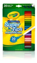 Crayola Marcadores Colores Lavables Super Tips 20 Unidades 