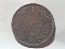 Moneda Chile 1 Peso 1927 Plata 0.5 (x348