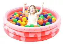 Piscina Com Bolinhas Infantil Donuts Gigante Inflável 220l