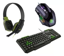 Kit Combo Gamer Teclado Mouse E Headset Pc Computador