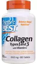 Colágeno Tipo 1 Y 3 1000 Mg Doctor's Best 180 Tabletas