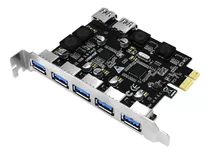 Placa Usb 3.0 Pcie - 7 Portas Superspeed