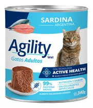 Alimento Húmedo Agility Para Gato Adulto Sabor Sardina En Lata De 340 G