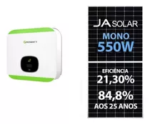 Kit Energia Solar 425kwh Mês 6 Painel Inversor Growatt 2,5kw