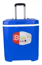 Cooler Basa Yeti 31qt Con Ruedas Y Asa Telescópica Azul